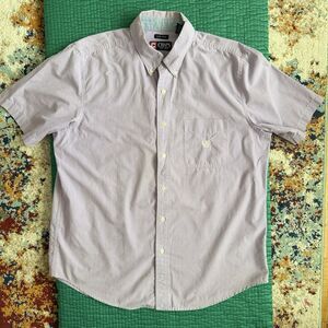 Chaps Ralph Lauren Shirt Men's L Collared Short Sleeve Button Up Preppy Classic